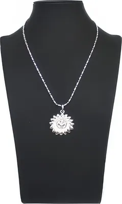 Produktbild von elegante Schmuckbüste Dekobüste Schmuckhalter Kettenhalter Kunstleder schwarz H30