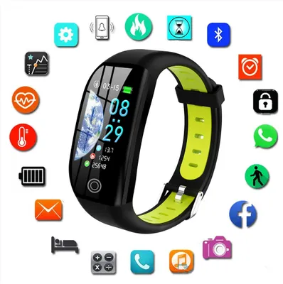 Produktbild von Smart Armband Fitness Armband mit Pulsmesser Blutdruckmessung Smartwatch Fitness Tracker Wasserdicht IP68 Fitness Uhr Schrittzähler Pulsuhr Schlafmonitor Sportuhr für Damen Herren Kinder ios iPhone Android Handy