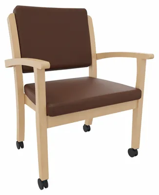 Produktbild von Schwerlaststuhl Alexander XXL auf Rollen – Stabiler Stuhl mit Armlehnen für Adipositas bis 250 kg.Stoffbezug:Clean-Kunstleder Walter Braun,Sitzhöhe:52,5cm