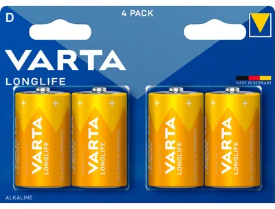 Produktbild von VARTA Batterie Alkaline, Mono, D, LR20, 1.5V, Longlife, 4 Stück