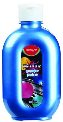 Produktbild von Keyroad Plakatfarbe, metallic-blau, 300 ml