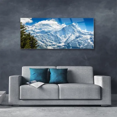 Produktbild von Acrylglasbilder 125x50 Wandbild Druck Gebirge Baum Landschaft