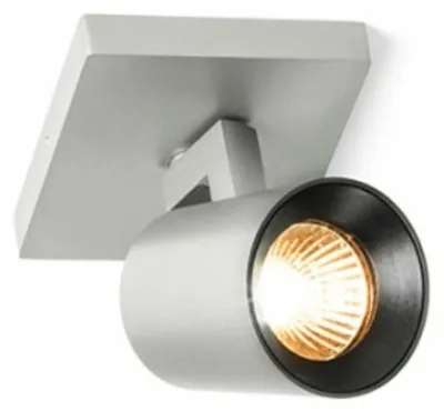 Zdjęcie produktu dla RED - DESIGN RENDL RENDL KENNY I Montaż natynkowy, szczotkowane aluminium/czarny, 230 V, GU10, 35 W, R12913