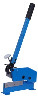 Zdjęcie produktu dla Ręczne nożyce do blachy – nóż do cięcia metalu, 20 cm – tnie do 6 mm metalu – nożyce dźwigniowe, zasilane ręcznie, do cięcia stali, aluminium i miedzi – kolor niebieski