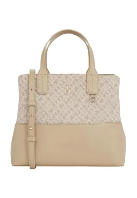 Produktbild von TOMMY HILFIGER JACQUARD Henkeltasche Damentasche Handtasche in beige für Damen