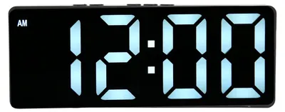 Digitalwecker mit LED-Display, Temperaturanzeige, 6,7 Zoll, Schwarz