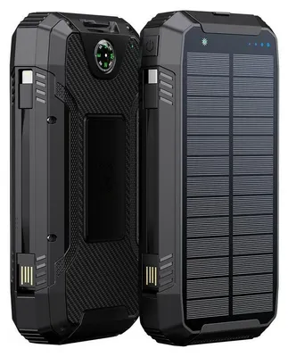 Zdjęcie produktu dla PowerNeed S20000Q, Zewnętrzna, Lightning, Słoneczny, USB, Bezprzewodowe ładowanie, Czarny
