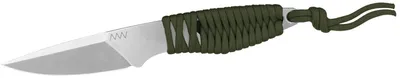 Productafbeelding van ANV Knives P100 mes, model ANVP100-004, kleur olijfgroen, met paracord