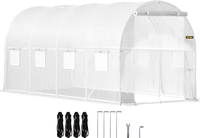 Produktbild von VEVOR Bogendach Gewächshaus Foliengewächshaus Pflanzenhaus Tunnel 4,6x2,1x2,1m