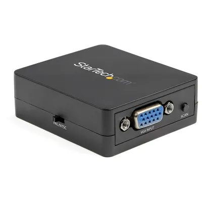 Obrázek produktu pro StarTech.com VGA2VID2, Aktivní vide převodník, Černá, CE, FCC, REACH, 1920 x 1080 px, 640 x 480,1920 x 1080 px, 60 Hz