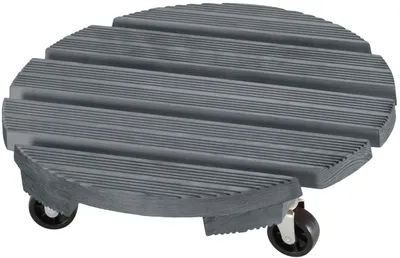 Obrázek produktu pro Kolečko na rostliny, kulaté, průměr 38 cm, nosnost 100 kg, s protiskluzovou úpravou, pro venkovní použití, šedé barvy