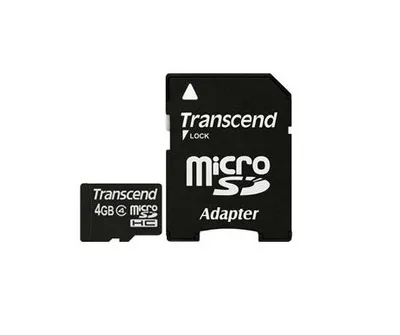 Immagine prodotto di SD microSD Card 4GB Transcend SDHC Class4 w/adapter