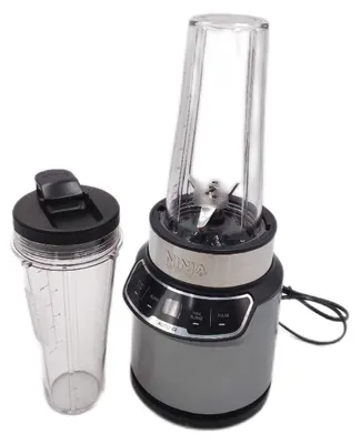 Produktbild von Ninja BN500UK Mixer AutoiQ MixinBecher OneTouchSteuerung 1000 W 2x700 ml grau silber
