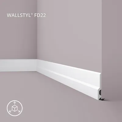Produktbild von NMC FD22 WALLSTYL Sockelleiste Zierleiste Eckleiste 2 m