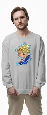 Produktbild von D&B Design Uni Pullover SWAN00005 Dragon Ball HellGrau-Größe M