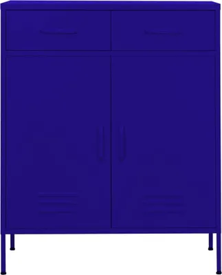 Obrázek produktu pro vidaXL Úložná skříň námořnická modrá 80x35x101,5 cm ocel