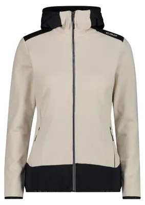 Immagine prodotto di CMP, giacca da donna, modello FIX, con cappuccio, colore beige, taglia 46