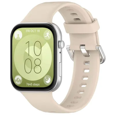 Produktbild von Bizon Strap Uhr Silikon Pro Huawei Uhr Fit 3 beige