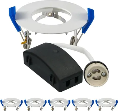 Produktbild von hoftronic LED Einbaustrahler 6er Set GU10 IP65 Rund Weiß 85mm