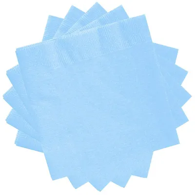 Productafbeelding van Papieren servetten, lichtblauw, 20 stuks, 33x33 cm. Wegwerpservetten voor feestjes en tafeldecoratie