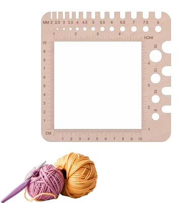 Produktbild von Stricknadellehre, 2 mm – 15 mm, Stricknadellineal, Stricknadelmessgerät, Strickzubehör