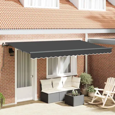 Obrázok produktu pre Maison Exclusive – Výsuvná markíza, farba antracit, rozmer 400 x 200 cm, látka