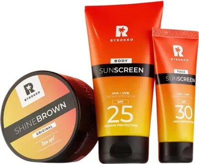 Produktbild von Byrokko Shine Brown + Sonnenschutz SPF25 + SPF30 Gesichtscreme-Set