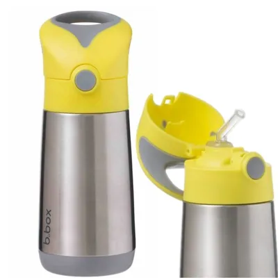 Zdjęcie produktu dla b.box Termos do picia ze słomką 350ml sherbet cytrynowy