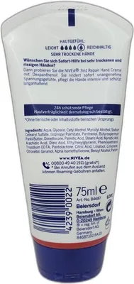 Produktbild von Nivea Handcreme 3-in-1 für sehr trockene & rissige Hände, 75 ml