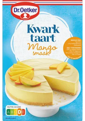 Produktbild von Dr. Oetker Kwarktaart Mangosmaak Backmischung 440g – Schneller Mangokuchen