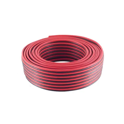 Produktbild von Lautsprecherkabel 2-adrig, Kupfergemisch, Litze, PVC-Mantel, Eca, 10m Ring - Leiterquerschnitt: 1,5mm² - Farbe: rot / schwarz