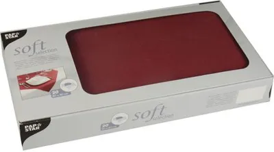 Produktbild von Papstar Mitteldecke bordeaux stoffähnlich soft selection 80x80cm