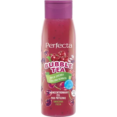 Obrázek produktu pro Perfecta Bubble Tea Skoncentrowany żel pod prysznic Wild Cherry + Zielona Herbata, 400ml