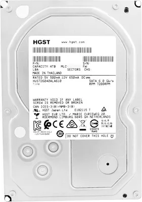A label on a hard drive.