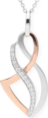 Produktbild von JuwelmaLux Anhänger 925 Silber roségold plattiert mit Zirkonia JL20-02-0098