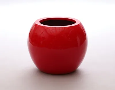 Produktbild von Elegant Einrichten | Pflanzkübel | Fiberglas | Ball | D62xH48cm | hochglanz rot