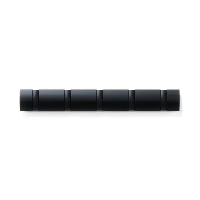 Immagine prodotto di Umbra Garderobenleiste Flip mit 5 Haken, Hakenleiste, Pappelholz, Schwarz, 318850-040