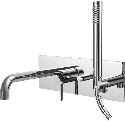 Produktbild von Paffoni Light - Wannenarmatur-Unterputz, mit Zubehör und Einbaukörper, Chrom LIG001CR