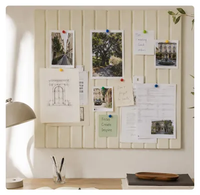 Imagen del producto de Relaxdays, juego de 2 paneles de fieltro autoadhesivos, rectangulares, para oficina y hogar, hechos de fieltro, 30x40 cm, panel de fieltro que incluye chinchetas, color beige