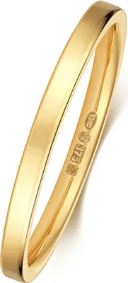 Produktbild von 9 Karat (375) Gold 1,7mm Flach Court Form Herren/Damen - Trauring/Ehering/Hochzeitsring, 53 (16.9); TRS384019KYRSM