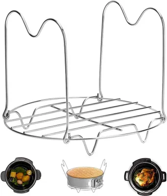 Obrázek produktu pro S rukojeťmi, kompatibilní s příslušenstvím pro Instant Pot (6 l a 8 l), vložka do tlakového hrnce na vaření v páře, ideální pro vyndávání lahodného masa a zeleniny.