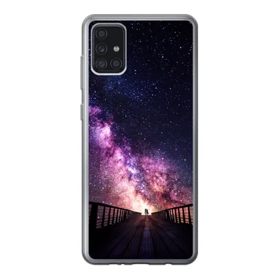 Produktbild von MuchoWow® Handyhülle Schutzhülle Hülle für Samsung Galaxy A52 5G Universum - Galaxie - Lila - Jungen - Mädchen - Kinder Silikon Softcase Handy Hülle - Umschlag