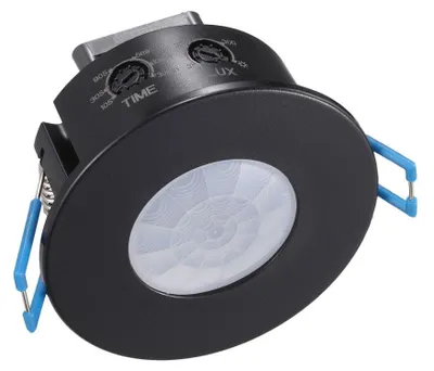 Produktbild von hoftronic PIR-Bewegungsmelder 600W 360° IP20 Schwarz Unterputzmontage