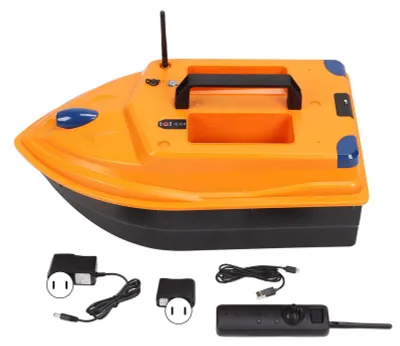 Produktbild von Ferngesteuertes Angelboot mit GPS-Navigation, Fischfinder, automatischer Rückkehrfunktion (500m Reichweite) und 40 Angelplätzen. Mit US-Stecker. Ideal für Angelfreunde