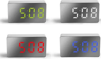 Obrázok produktu pre LED zrkadlový budík Digitálny budík Multifunkčný mini elektronický budík do spálne Obývačka Kancelária
