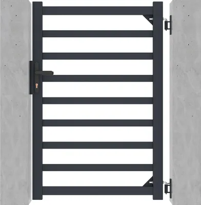 Produktbild von Gartentür aus aluminium 1m ANTELAO H.140cm grau