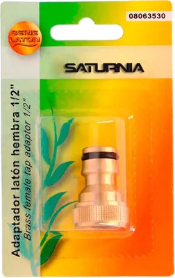 Produktbild von SATURNIA Messing-Schlauchadapter 1/2" Innengewinde, Gewindebohreradapter, Gewindebohreranschluss an Schnellkupplung