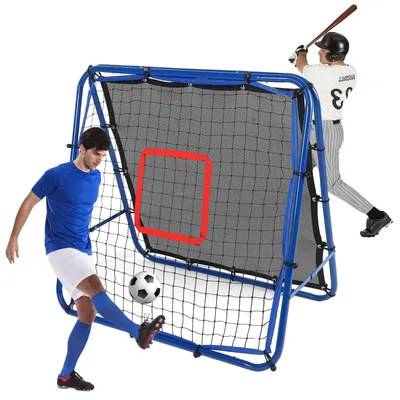 Image de Balle de football, design double face, construction durable, couleur bleue