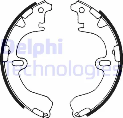 Produktbild von DELPHI Bremsbackensatz Trommelbremse Hinten für TOYOTA COROLLA Liftback (E11) 200mm LS1315
