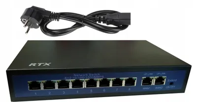 Immagine prodotto di Switch RTX con 8 porte PoE (fino a 250 metri) + 2 porte uplink